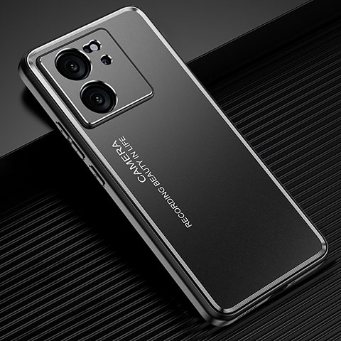 Coque Luxe Aluminum Metal Housse et Bumper Silicone Etui JL2 pour Xiaomi Mi 13T 5G Noir