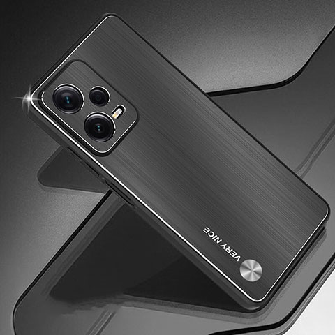 Coque Luxe Aluminum Metal Housse et Bumper Silicone Etui JS1 pour Xiaomi Redmi Note 12 Pro 5G Noir