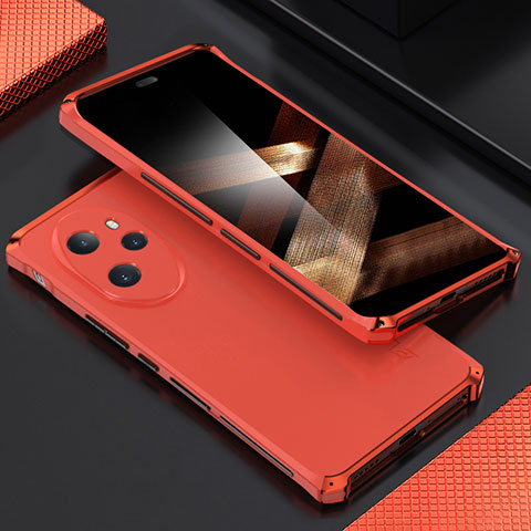 Coque Luxe Aluminum Metal Housse Etui 360 Degres pour Huawei Honor 100 Pro 5G Rouge
