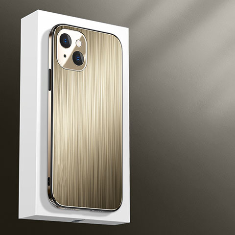 Coque Luxe Aluminum Metal Housse Etui M01 pour Apple iPhone 13 Mini Or
