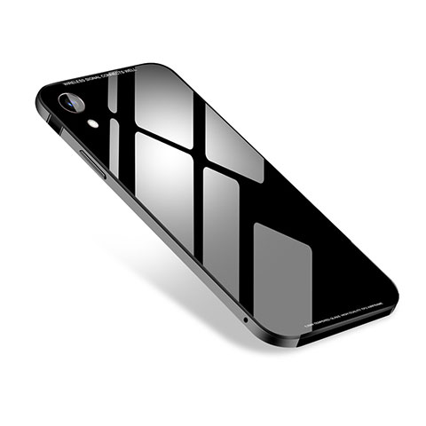 Coque Luxe Aluminum Metal Housse Etui M01 pour Apple iPhone XR Noir