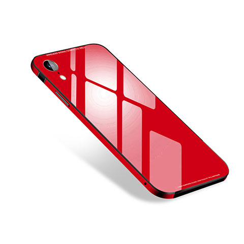 Coque Luxe Aluminum Metal Housse Etui M01 pour Apple iPhone XR Rouge