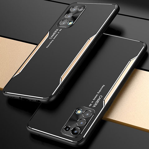 Coque Luxe Aluminum Metal Housse Etui M01 pour Oppo Find X3 Lite 5G Or