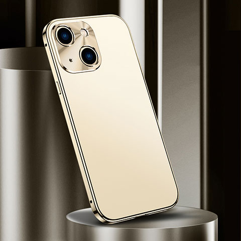 Coque Luxe Aluminum Metal Housse Etui M02 pour Apple iPhone 13 Mini Or