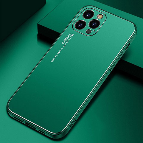 Coque Luxe Aluminum Metal Housse Etui M04 pour Apple iPhone 15 Pro Vert