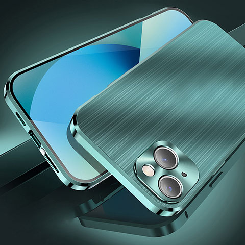 Coque Luxe Aluminum Metal Housse Etui M06 pour Apple iPhone 13 Mini Vert