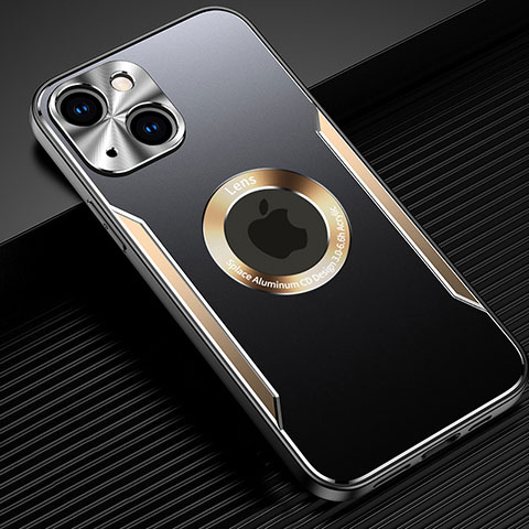 Coque Luxe Aluminum Metal Housse Etui M07 pour Apple iPhone 15 Plus Or