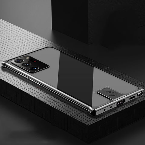 Coque Luxe Aluminum Metal Housse Etui N04 pour Samsung Galaxy Note 20 Ultra 5G Noir
