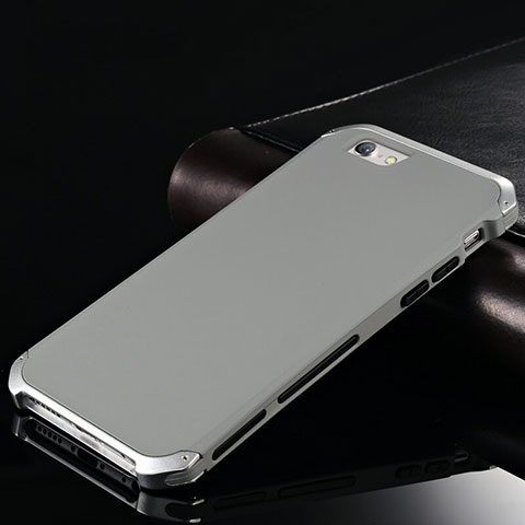 Coque Luxe Aluminum Metal Housse Etui pour Apple iPhone 6S Gris