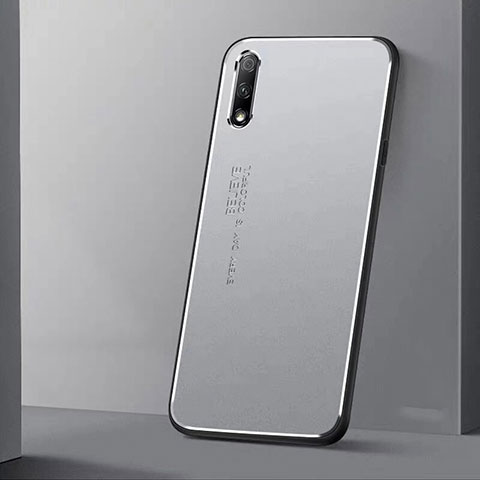 Coque Luxe Aluminum Metal Housse Etui pour Huawei Honor 9X Argent