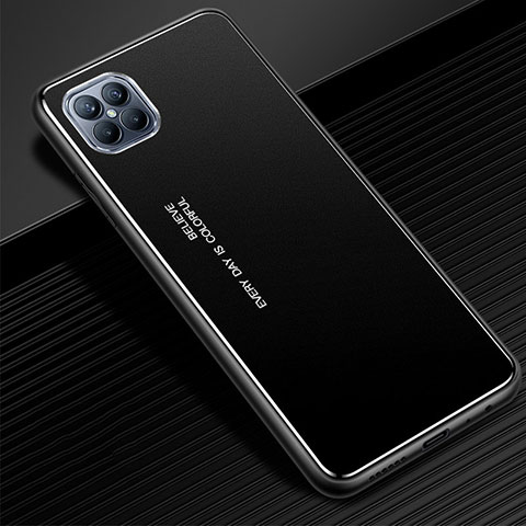 Coque Luxe Aluminum Metal Housse Etui pour Huawei Nova 8 SE 5G Noir