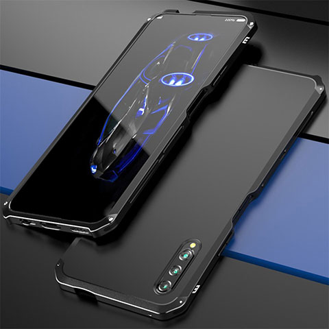 Coque Luxe Aluminum Metal Housse Etui pour Huawei Y9s Noir