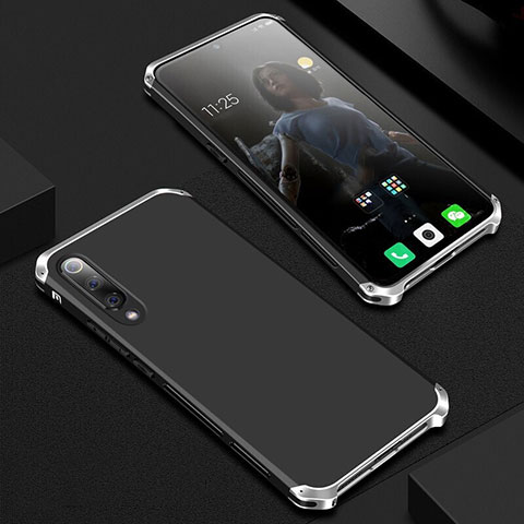 Coque Luxe Aluminum Metal Housse Etui pour Xiaomi Mi 9 Pro 5G Argent et Noir