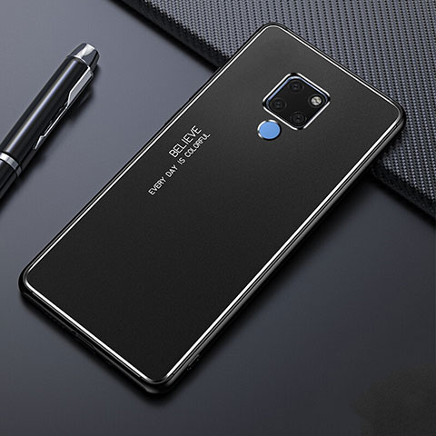 Coque Luxe Aluminum Metal Housse Etui T01 pour Huawei Mate 20 Noir