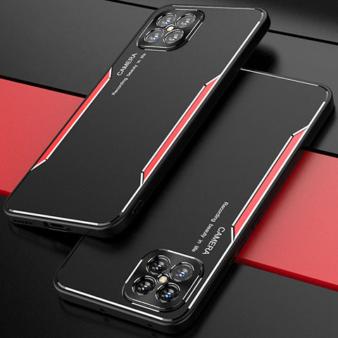 Coque Luxe Aluminum Metal Housse Etui T01 pour Huawei Nova 8 SE 5G Rouge
