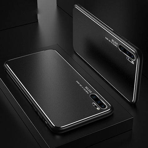 Coque Luxe Aluminum Metal Housse Etui T01 pour Huawei P30 Pro New Edition Noir