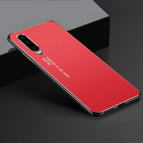 Coque Luxe Aluminum Metal Housse Etui T01 pour Huawei P30 Rouge