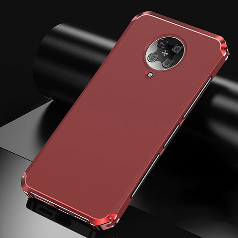 Coque Luxe Aluminum Metal Housse Etui T01 pour Xiaomi Redmi K30 Pro Zoom Rouge