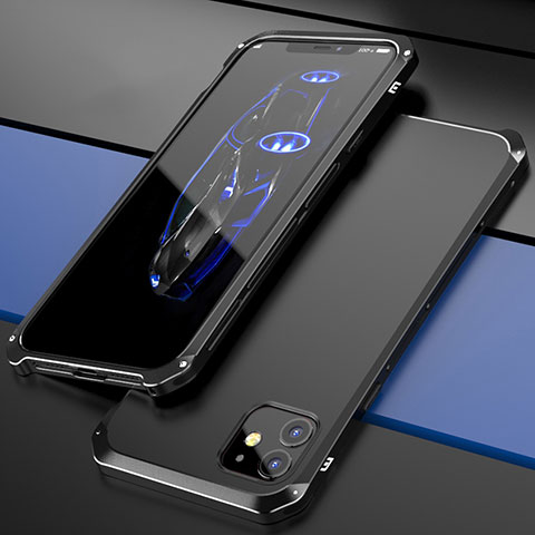 Coque Luxe Aluminum Metal Housse Etui T02 pour Apple iPhone 12 Mini Noir