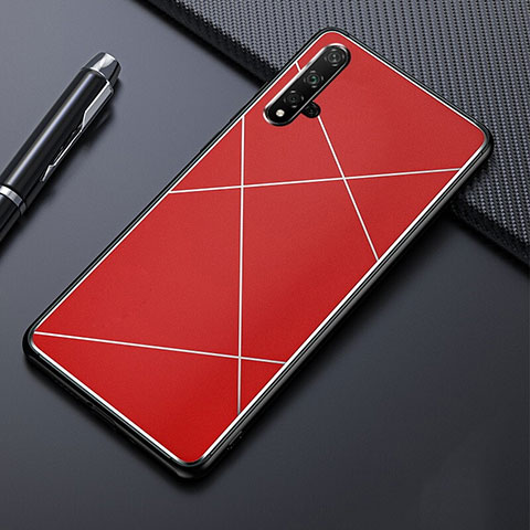 Coque Luxe Aluminum Metal Housse Etui T02 pour Huawei Honor 20 Rouge