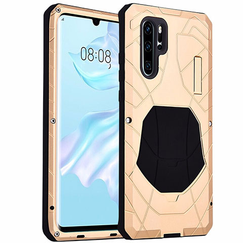 Coque Luxe Aluminum Metal Housse Etui T02 pour Huawei P30 Pro New Edition Or