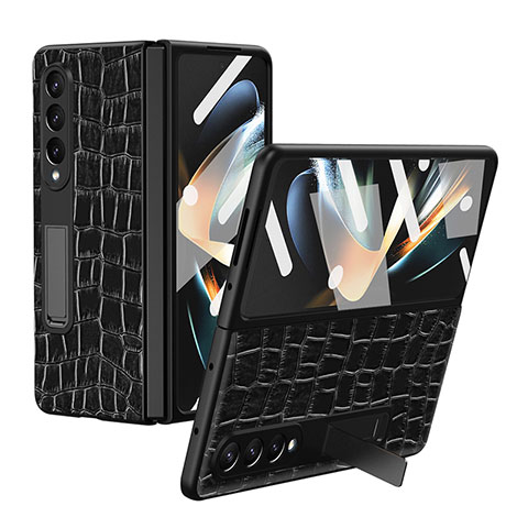 Coque Luxe Cuir et Plastique Housse Etui Mat T01 pour Samsung Galaxy Z Fold4 5G Mixte