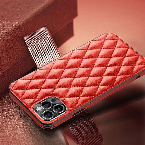 Coque Luxe Cuir Housse Etui A07 pour Apple iPhone 13 Pro Rouge