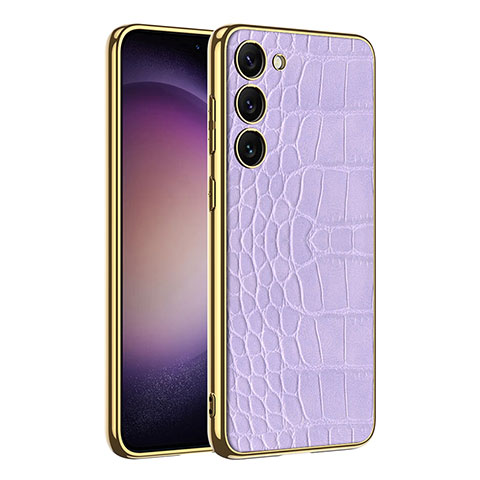 Coque Luxe Cuir Housse Etui AC2 pour Samsung Galaxy S22 5G Violet