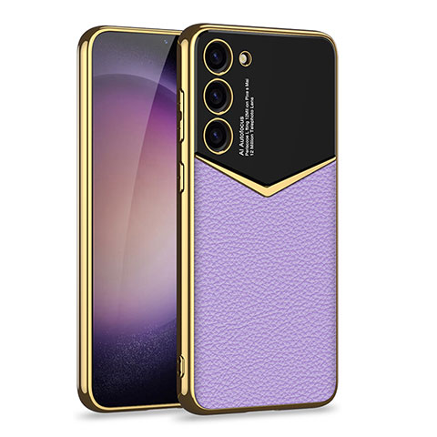 Coque Luxe Cuir Housse Etui AC4 pour Samsung Galaxy S21 5G Violet