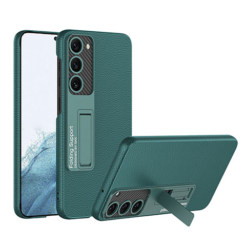 Coque Luxe Cuir Housse Etui avec Support AC1 pour Samsung Galaxy S22 5G Vert