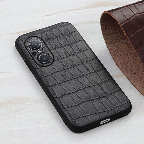 Coque Luxe Cuir Housse Etui B04H pour Huawei Nova 9 SE Noir