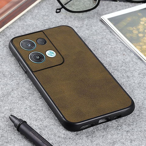 Coque Luxe Cuir Housse Etui B08H pour Oppo Reno8 Pro 5G Vert