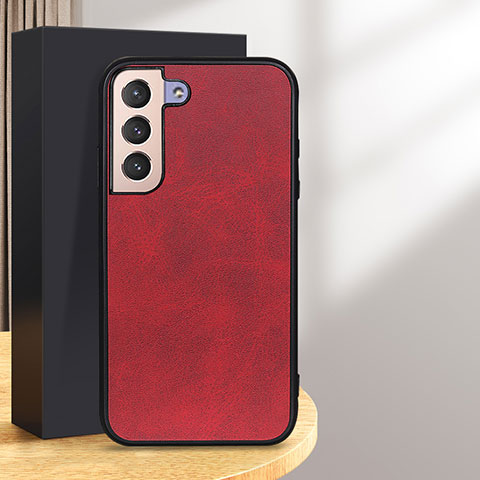 Coque Luxe Cuir Housse Etui B08H pour Samsung Galaxy S25 Plus 5G Rouge