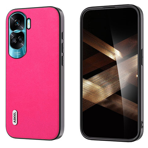 Coque Luxe Cuir Housse Etui BH1 pour Huawei Honor 90 Lite 5G Rose Rouge