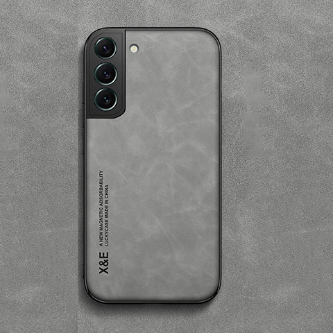 Coque Luxe Cuir Housse Etui C02 pour Samsung Galaxy S25 5G Gris