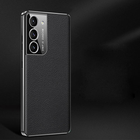 Coque Luxe Cuir Housse Etui C10 pour Samsung Galaxy S21 Plus 5G Noir