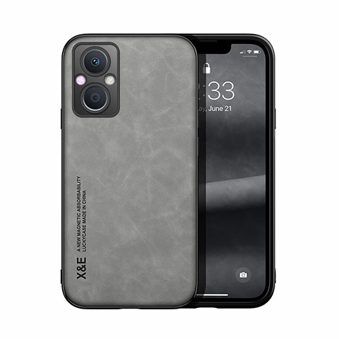 Coque Luxe Cuir Housse Etui DY2 pour Oppo Reno7 Lite 5G Gris