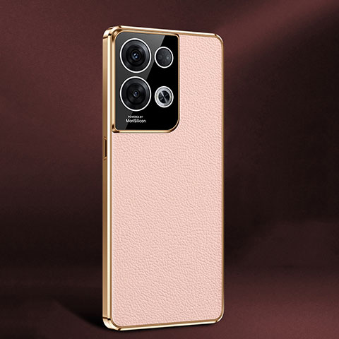 Coque Luxe Cuir Housse Etui JB2 pour Oppo Reno8 Pro 5G Rose