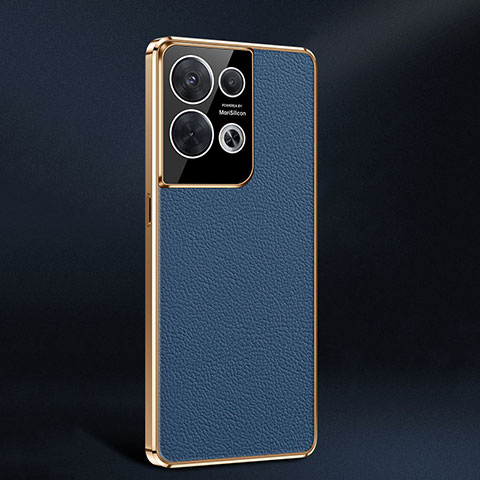 Coque Luxe Cuir Housse Etui JB2 pour Oppo Reno9 5G Bleu