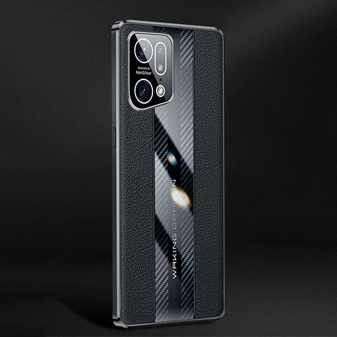 Coque Luxe Cuir Housse Etui JB3 pour Oppo Find X5 Pro 5G Noir