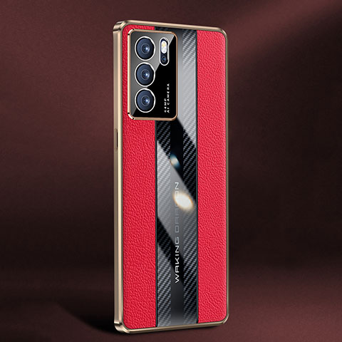 Coque Luxe Cuir Housse Etui JB3 pour Oppo Reno6 5G Rouge
