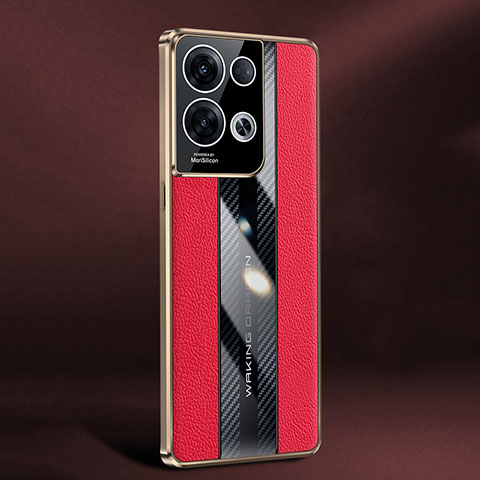 Coque Luxe Cuir Housse Etui JB3 pour Oppo Reno8 Pro+ Plus 5G Rouge