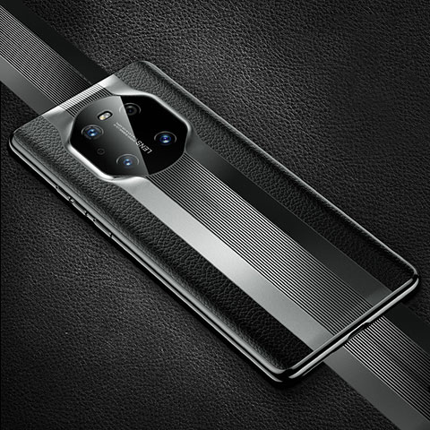 Coque Luxe Cuir Housse Etui K01 pour Huawei Mate 40E Pro 4G Noir