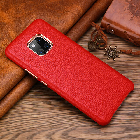 Coque Luxe Cuir Housse Etui L01 pour Huawei Mate 20 RS Rouge