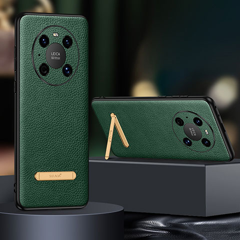 Coque Luxe Cuir Housse Etui LD1 pour Huawei Mate 40 Pro Vert