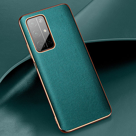 Coque Luxe Cuir Housse Etui pour Huawei Honor 30S Cyan