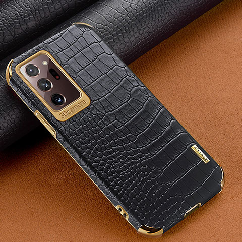 Coque Luxe Cuir Housse Etui pour Samsung Galaxy Note 20 Ultra 5G Noir