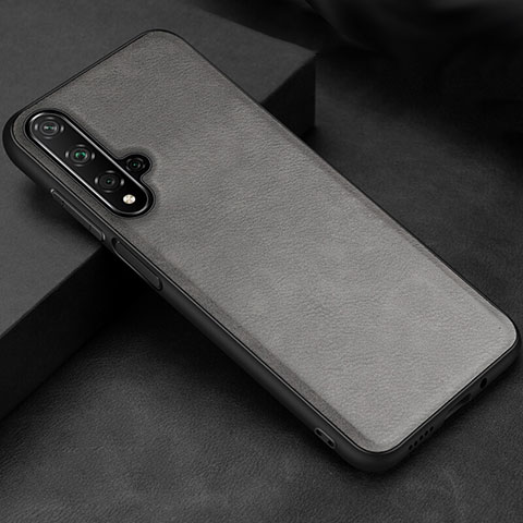 Coque Luxe Cuir Housse Etui R02 pour Huawei Honor 20 Gris