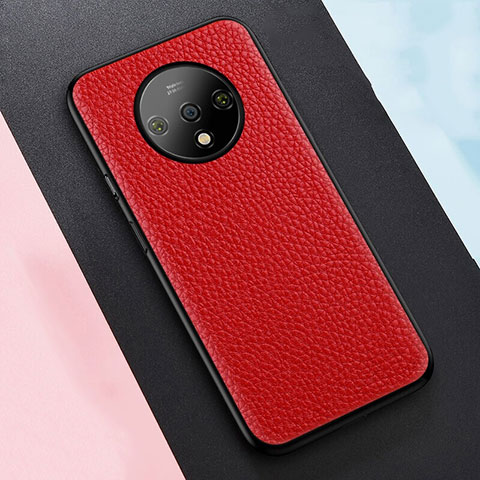 Coque Luxe Cuir Housse Etui R02 pour OnePlus 7T Rouge