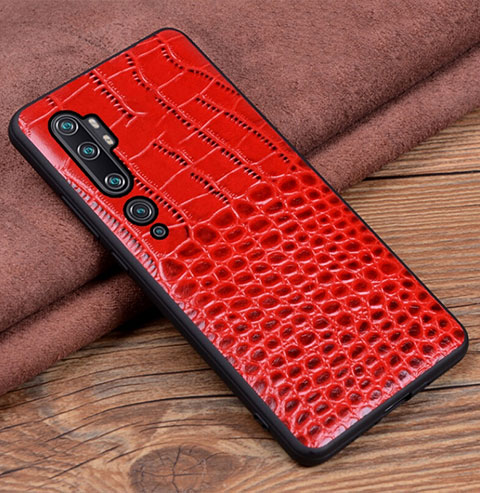 Coque Luxe Cuir Housse Etui R02 pour Xiaomi Mi Note 10 Pro Rouge